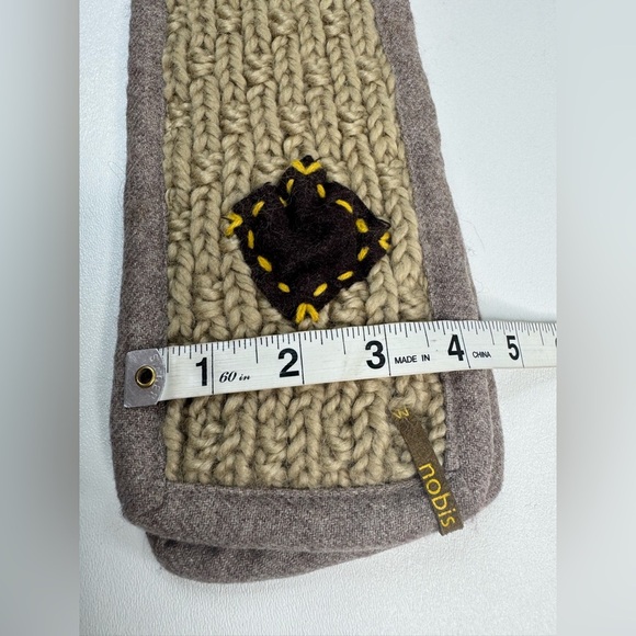 Nobis Wool Thick Chunky Knit Double Sided Womens Scarf - Picture 7 of 10